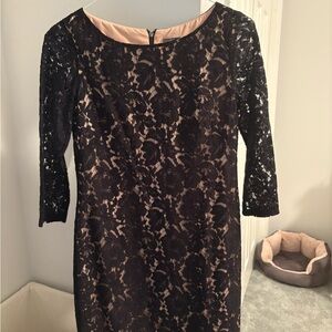 Vince Camuto Elegant Black Lace Dress